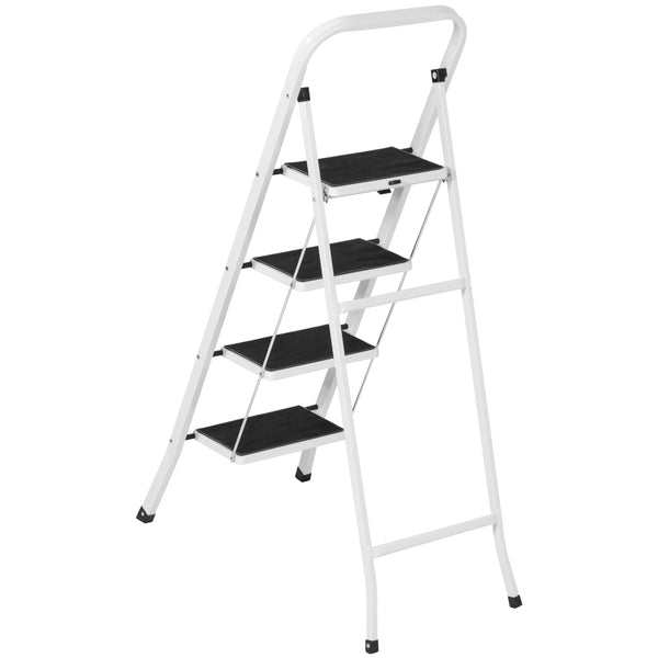Portable Folding 4 Step Ladder Steel Stool 300lb Heavy Duty Lightweight