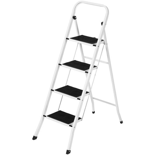 Portable Folding 4 Step Ladder Steel Stool 300lb Heavy Duty Lightweight