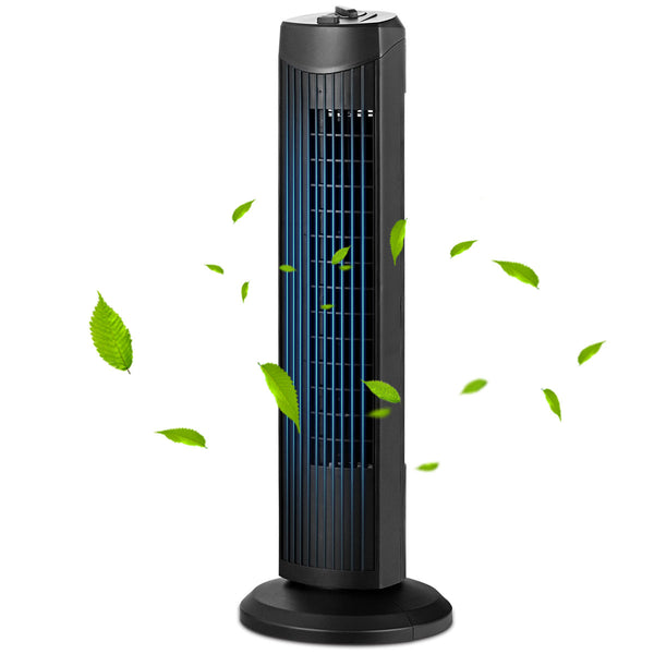 35W 28'' Oscillating Tower Fan 3 Wind Speed Quiet Bladeless Cooling Room