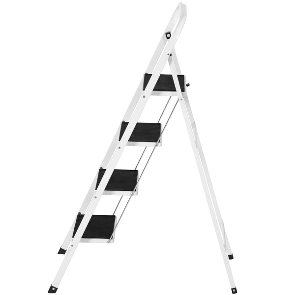 Portable Folding 4 Step Ladder Steel Stool 300lb Heavy Duty Lightweight
