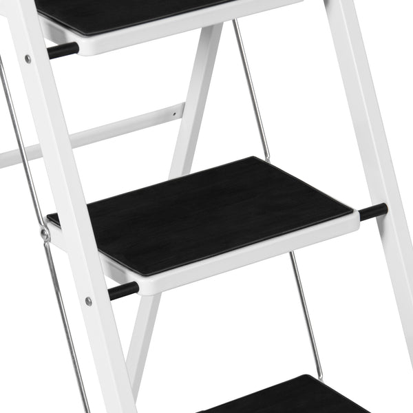 Portable Folding 4 Step Ladder Steel Stool 300lb Heavy Duty Lightweight