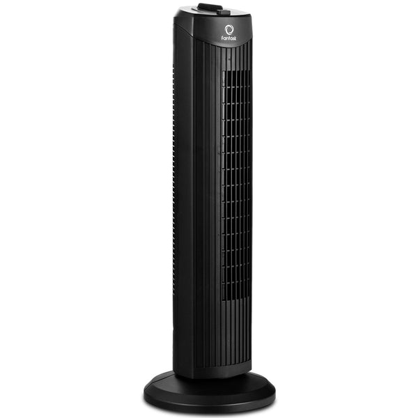 35W 28'' Oscillating Tower Fan 3 Wind Speed Quiet Bladeless Cooling Room